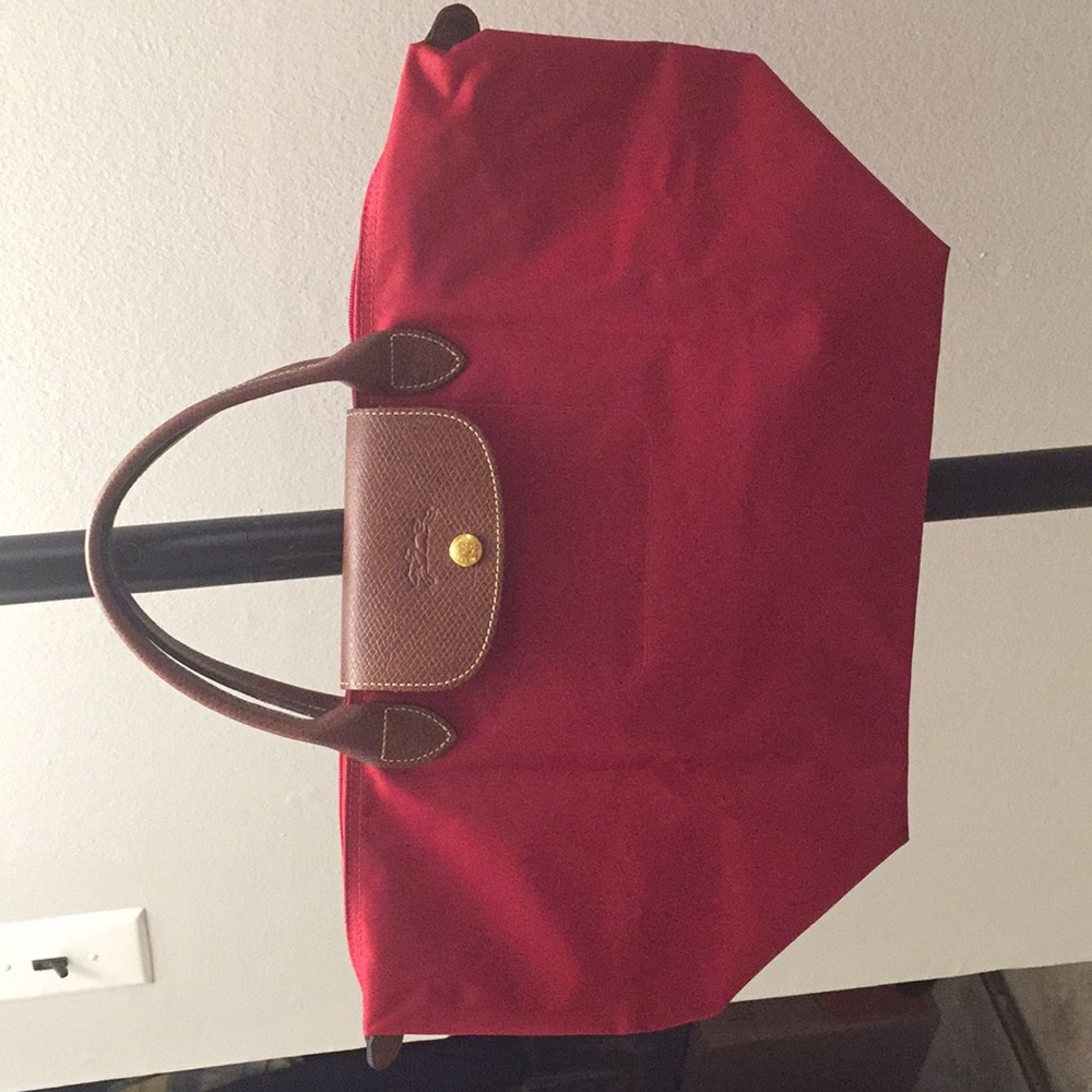 Red longchamp like new